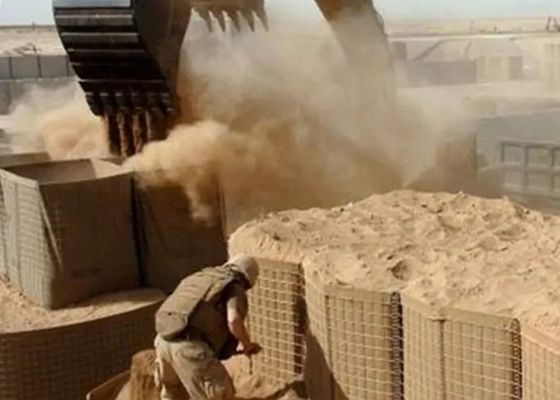 Customizable Iron Military Sand Wall Hesco Barrier For Flood Wear Resisting