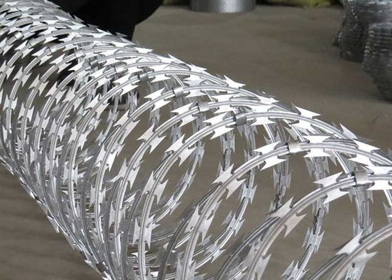 Anti Corrosion Concertina Razor Wire Bto22 Corss Barbed