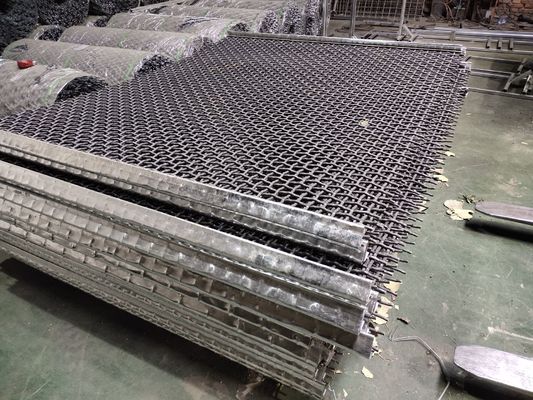 Heavy Duty Crimped Mining Vibrating Screen 65mn 2.0m X 2.5m For Quarry