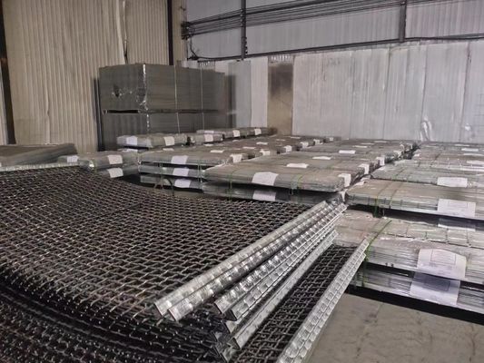 0.7 - 20mm 45# Medium Carbon Steel  Gi Crimped Wire Mesh