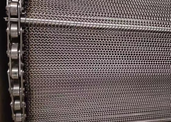 Pvc Coated Movement Conveyor Belt Wire Mesh Length 1m