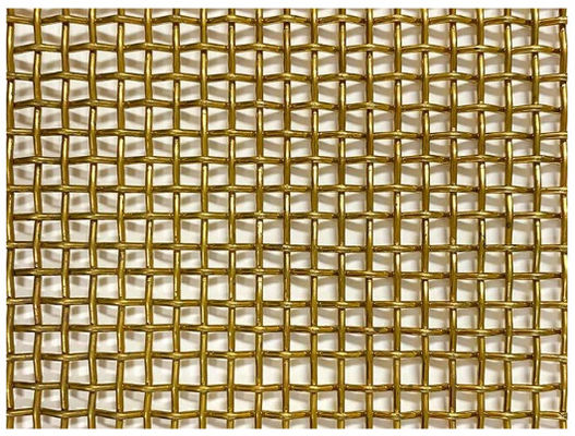 Decorative Metal Crimped Stainless Steel Flat Wire Screen Mesh for Furniture Cabinets