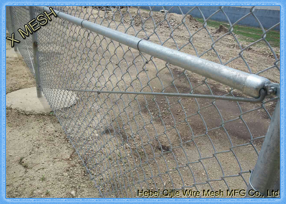 Hot Dipped Galvanised  11 Gauge Chain Link Fence Fabric Steel Wire / Posts