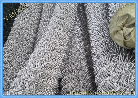 Hot Dipped Galvanised  11 Gauge Chain Link Fence Fabric Steel Wire / Posts