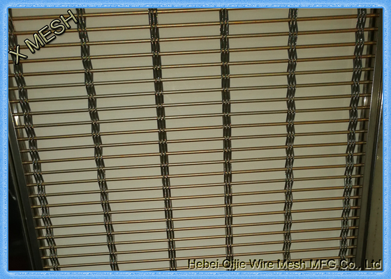1.5mm Decoration Spiral Curtain Aluminum Or Stainless Steel Wire Mesh