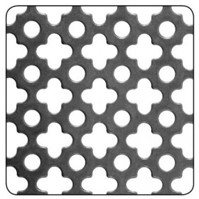 6mm thickness Full Leaf Clover Pattern  Perforated Metal Sheets