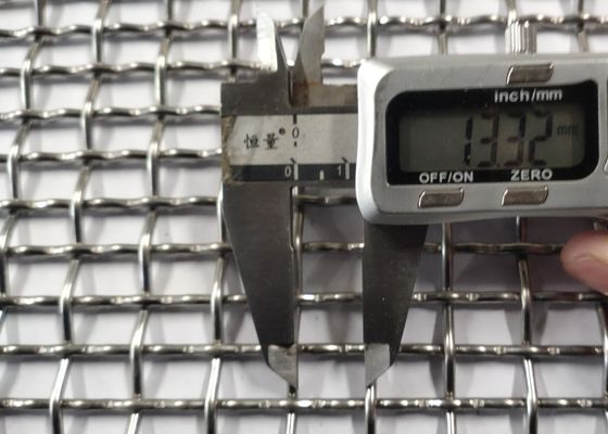 High Tensile Strength 8x13mm Openning Stainless Steel Crimped Wire Mesh