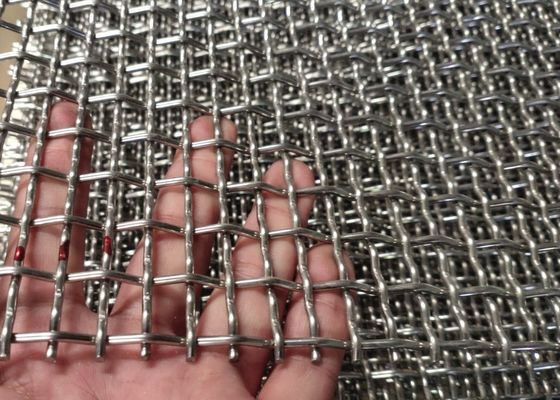 High Tensile Strength 8x13mm Openning Stainless Steel Crimped Wire Mesh