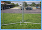 Galvanized Sturdy Temporary Mesh Fencing , Portable Chain Link Fence Steel Feet