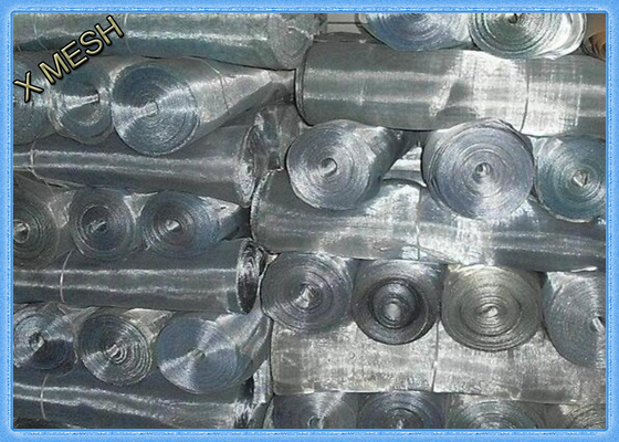 316 304 SS Stainless Woven Wire Mesh , Woven Filter Mesh In Silver Color