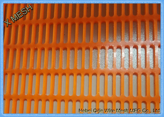 High Frequency  Flip Flow Flop Jumping Pu Mats Oblong Hole Polyurethane Mining Screen Mesh