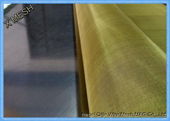 0.03mm Square Hole Brass Woven Wire Mesh Plain Weaving For Decoration