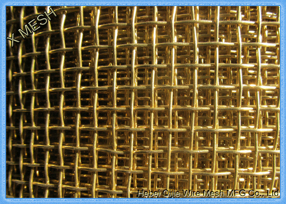 0.03mm Square Hole Brass Woven Wire Mesh Plain Weaving For Decoration