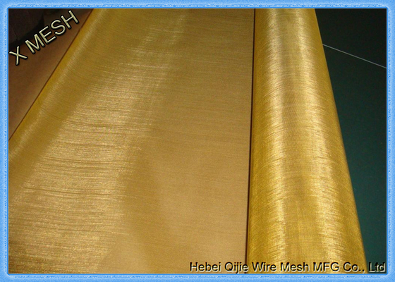 0.03mm Square Hole Brass Woven Wire Mesh Plain Weaving For Decoration