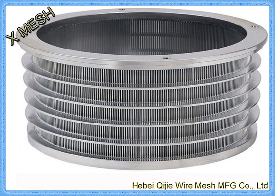 Heavy Gauge Metal Wire Mesh , Stainless Steel Grid Mesh Strainer Basket Wedge Wire Slotted