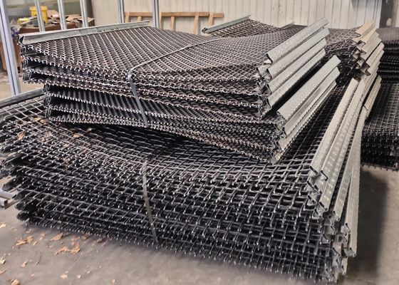 Crimped Stone Crusher Wire Mesh Vibrating Screen For Mine Sieving
