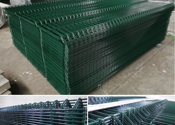 Pvc Coated Panel Curved Steel Fence Peach Post For Garden