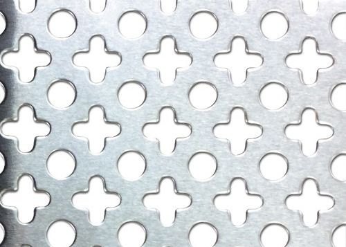 6mm thickness Full Leaf Clover Pattern  Perforated Metal Sheets