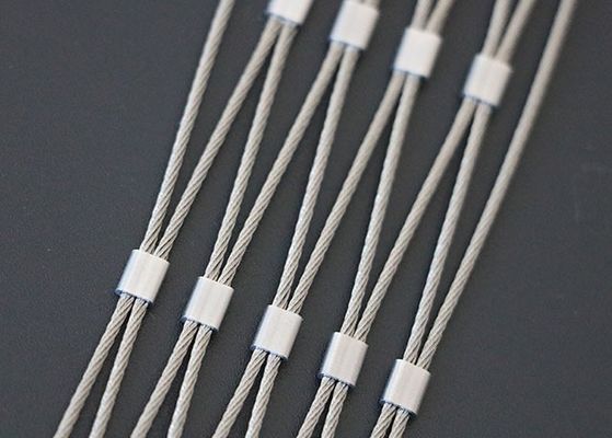 Rock Fall Protection Stainless Steel Wire Rope Mesh Net Plain Weave