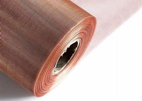 1.2m Width  Copper Wire Mesh 0.56*0.56 Openning*0.15 Mm Wire Diameter