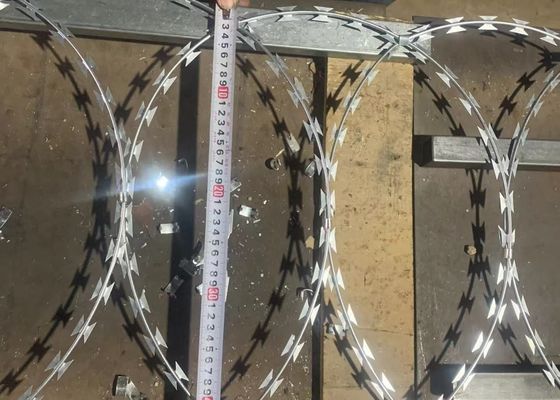 High Strength Razor Barbed Wire For Protection Mesh / Farm Fencing