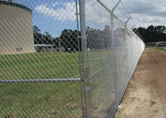 Galvanized / PVC Coated Chain Link Fence Cyclone Fencing 3 Foot Height