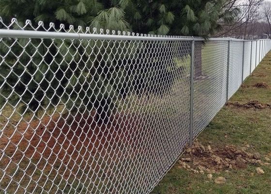 Galvanized / PVC Coated Chain Link Fence Cyclone Fencing 3 Foot Height