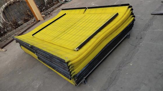 Yellow PU Mesh Polyurethane Screen Panels With Hook For Mine Vibrating