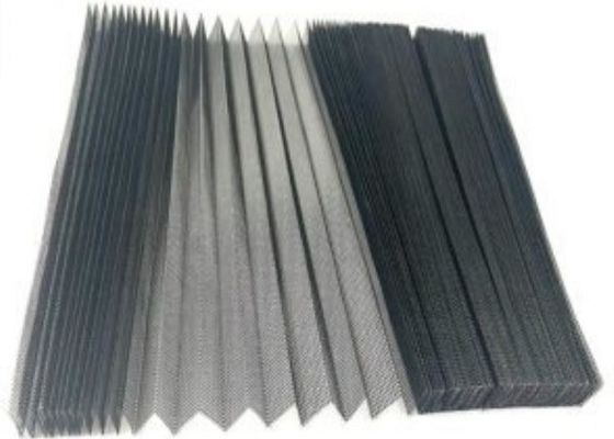 Black Colored Pleated Mosquito Screen 18x16 Mesh 2.4m Width X 10m Long