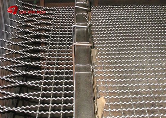 High Tensile Strength 8x13mm Openning Stainless Steel Crimped Wire Mesh