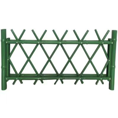 Stainless Steel Guardrail Curved Lawn Guardrail PVC Plastic Imitation Bamboo Park Garden Fence
