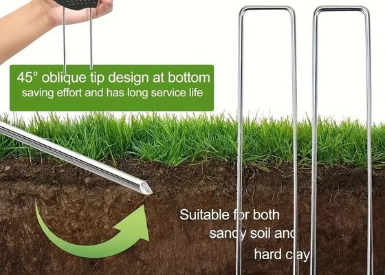 Galvanized Landscape Staples U Shaped Lawn Turf Nail