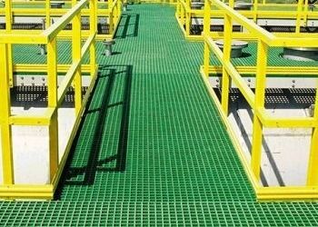 Square Mesh 20*20*40 Fiberglass / FRP Molded Grating High Strength Corrosion Resistant
