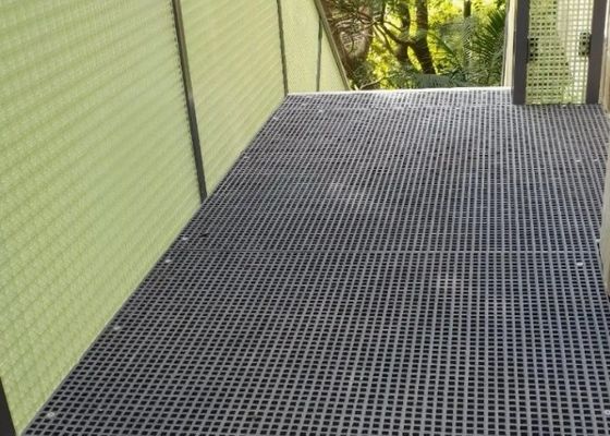 Non-Slip Aesthetic Eco Friendly Industrial Grade Material FRP Products Fiberglass Grating