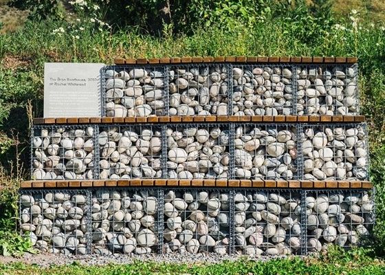 Welded Gabion Baskets With Lid Galvanized Wire Retaining Wall