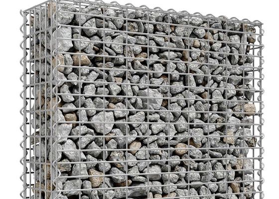 Hot Dipped Galvanized Stone Cage Welded Gabion Box 4mm Wire Thickness
