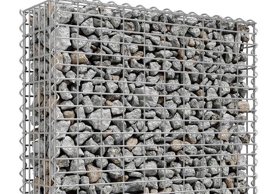 Hot Galvanized Welded Gabion Baskets Retaining Wall Spirals / Helicals Connected