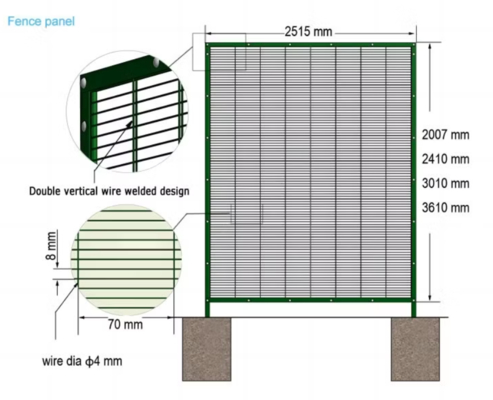 Heavy Duty Cheap Plastic Metal Garden Prison Railway Station High Security 358 Anti Climb Wire Mesh Fence For Sale