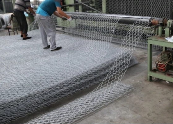 1 X 1 X 1 Meters Galvanized Gabion Box / Hexagonal Gabion Wire Mesh 50 X 50 Mm