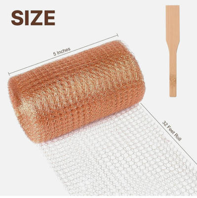 Copper Mesh 5inch x 32feet Rustproof Copper Mesh Roll for Preventing Rodent
