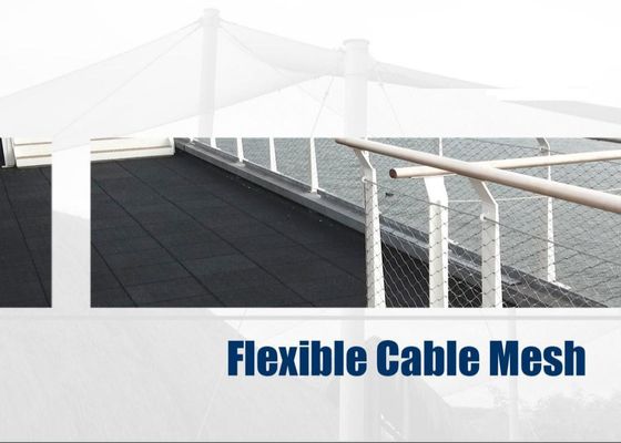 Ss316l 1-6mm 20x20mm Stainless Steel Knotted Rope Mesh