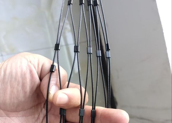 Custom Ferrule Type Inox 316 Wire Rope Net Flexible Stainless Steel Cable Webnet X Tend Mesh