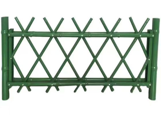 Stainless Steel Guardrail Curved Lawn Guardrail PVC Plastic Imitation Bamboo Park Garden Fence