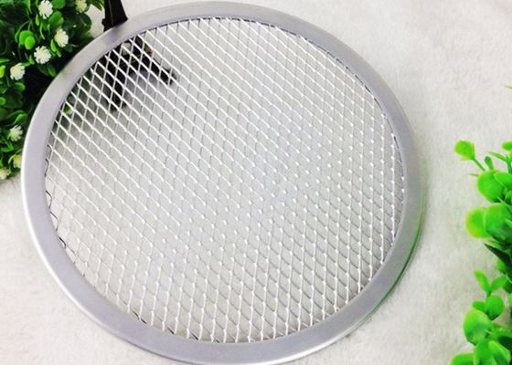 Kitchen Tools Flat Mesh Odm Aluminum Round Pizza Pan 12 Inch