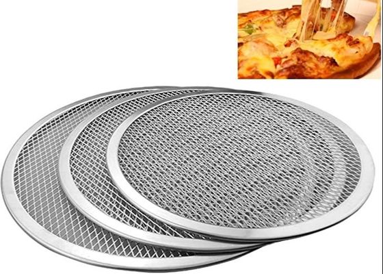 Kitchen Tools Flat Mesh Odm Aluminum Round Pizza Pan 12 Inch