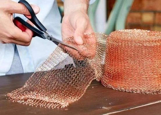 Rustproof Durable Copper Wire Mesh Copper Knitted Wire Mesh