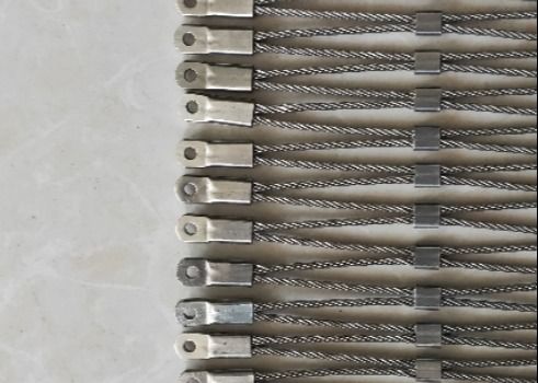 SS 304 316 Flexible Zoo Netting Monkey Cage Stainless Steel Wire Rope Mesh For Zoological Garden