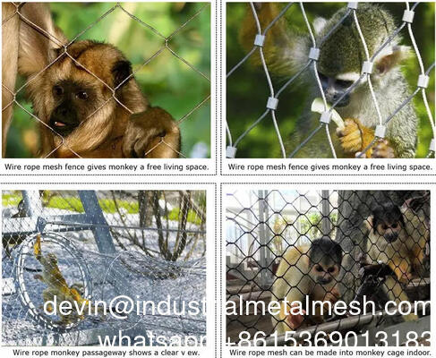 2mm Wire Diameter Diamond Flexible 304 316 Stainless Steel Cable Ferrule Wire Mesh