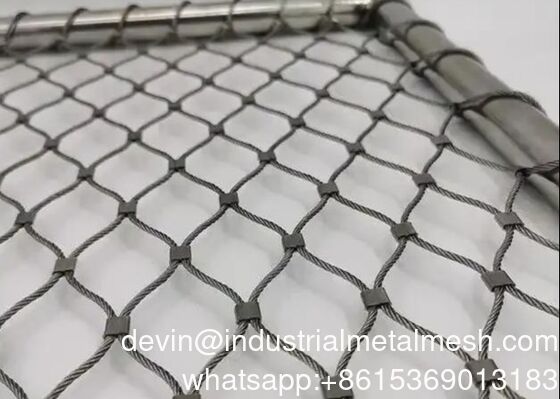 Protecting Cable Netting Woven Stainless Steel Wire Rope Mesh