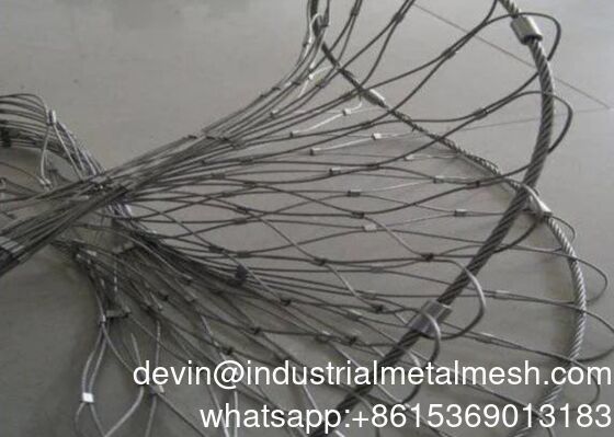 Protecting Cable Netting Woven Stainless Steel Wire Rope Mesh